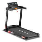 PowerMax Fitness TDM-95 4HP BLDC Motorized Treadmill for Home Use | 1.0-10 km/h Speed | 2-Level Manual Incline | Running Surface 950 x 385mm | LED Display | 12 Programs | Shock Absorption System