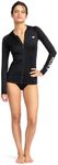 Roxy Women's Standard Essentials Hooded Rashguard, 241 Anthracite, Medium