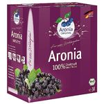 Aronia ORIGINAL Organic Aronia Berry Juice 3 Litre / 101.4 Fl Oz Box (30-Day Supply) | Pure Aronia fruit from first pressing | No Additives, Vegan, Organic, Non-GMO Black Chokeberry