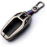 Keycept™ Metal Alloy Key Cover Compatible for BMW X Series Screen Touch Smart Key with Keychain.