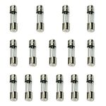 15 Pack 5x20mm F20AL 125V/250V Glass Fuses 0.2 x 0.78 Inch F20A 20amp Fast-Blow Fuse (F20A)