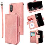 Furiet Compatible with LG Velvet 5G/LGVelvet Verizon G5 UW T-Mobile 2020 Wallet Case Wrist Strap Lanyard Leather Flip Card Holder Stand Accessories Cell Phone Cover for LM G900UM 4G Tmobile Pink