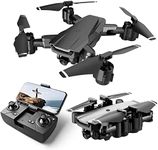 ACCU SHOP Drone with 4K Camera Live Video, WiFi FPV Drone for Adults with 4K HD 120 Wide Angle Camera 1200 Mah Long Flight Time Auto Hover Foldable RC Drone Quad-copter, Black