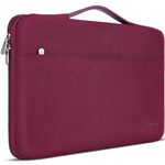 DOMISO 10.1 inch Tablet Case with Handle Water-Resistant Protective Carrying Bag for 9.7" 10.5" 11" iPad Pro/11 iPad Pro Air 2018-2021/10.2" iPad/Surface Go 2 3/Galaxy Tab S6 Lite,Wine