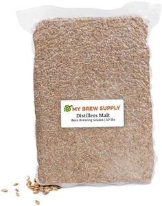 My Brew Supply Distillers 2-Row Malt Beer Making Grain | Brew Your Own Beers, Pilsners, and Ales with 2-Row Grains | Grown in The United States | 10lb (2.4L) Crushed Grain