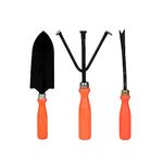 Kraft Seeds by 10CLUB Garden Tool Set - 3 Pcs (Big Shovel, Cultivator, Weeder) | Terrace Gardening Accessories | Gardening Tools Kit for Home Gardening | Essential Farming Spade, Trowel, Tiller