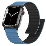 Anlinser Magnetic Straps Compatible with Apple Watch Strap 49mm 46mm 45mm 44mm 42mm 41mm 40mm, Double Side Reversible Band for iWatch Ultra 2 Series 10/9/8/7/6/SE (49/46/45/44/42, Black/Blue)