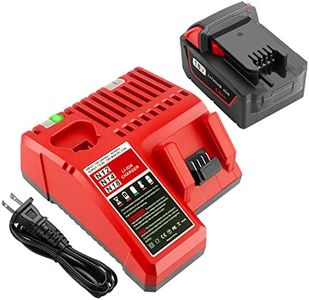 ADVTRONICS 18V 5.0Ah M18 Battery with Charger 48-59-1812 Compatible with Milwaukee 18V Battery M18 M18B 48-11-1852 48-11-1850 48-11-1840 48-11-1890 48-11-1828 48-11-1820 48-11-1815 48-11-1820