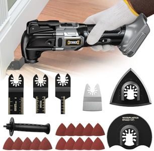 Cordless Oscillating Tool for Dewalt 20V Battery, 6 Variable Speed Brushless-Motor Tool, Oscillating Multi Tool Kit for Cutting Wood Drywall Nails Remove Grout & Sanding(Battery Not Included)