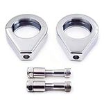 HASkulle Powersports Fork Sliders Tubes Motorcycle Parts Turn Signal Clamps for Harley Softail Mount Bracket 39mm Fork Accessories Chrome Silver Covers Ornamental Mouldings