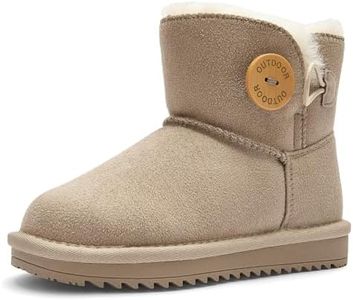 Balabala Kids Snow Boots Girls Warm Winter Boots Faux Fur Suede Boys Snow Boots Water Resistant Mini Boots Casual Boots