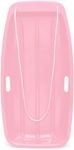 Best Choice Products 35in Kids Plastic Toboggan Snow Sled w/Pull Rope, 2 Handles - Light Pink