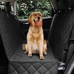 Honest Dog Car Seat Covers with Side Flap, Pet Backseat Cover for Cars, Trucks, and Suv's - Waterproof & Nonslip-Luxury(Quilted) (61'' W x 64'' L, Black)