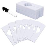 30 Pack White Rectangle Clothing Size Closet Rack Dividers Hangers with 1 Bonus Marker