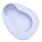 YUMSUM Firm Thick Stable PP Bedpan Heavy Duty Smooth Countoured for Bedbound Patient (White)