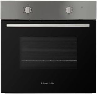 Russell Hobbs 70L, 60cm Wide, Single Electric Built-in Fan Oven and Grill in Stainless Steel, 5 Oven Functions, RHFEO7004SS