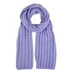 Humble Hilo Knitted Scarves Soft Warm Cozy Scarf Knit Scarf for Fall and Winter, Lilac, One Size