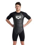 arena Explorer Mens Shorty Wetsuit Triathlon Suit Neoprene with Rear Zip and Thermal Insulation for Open Water Swimming Ironman and USAT Approved