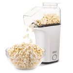 DASH Hot Air Popcorn Popper Maker with Measuring Cup to Portion Popping Corn Kernels + Melt Butter, 16 Cups - White