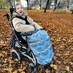 BundleBean - 100% Waterproof Fleece-Lined Child Wheelchair Cover (Rainbow) - Kids Warming Wheelchair Cosy, Fleece-Lined Pocket for Hands, Universal Fit for Wheelchairs & Special Needs Buggies