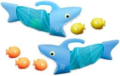 Melissa & Doug Sunny Patch Spark Shark Fish Hunt Pool Game With 2 Nets and 6 Fish to Catch For 8 years