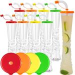 Sweet World USA European Ice Yard Cups Party 8-Pack - for Margaritas, Cold Drinks, Frozen Drinks, Kids Parties - 17 oz. (500 ml) - set of 8 Yard Cups.