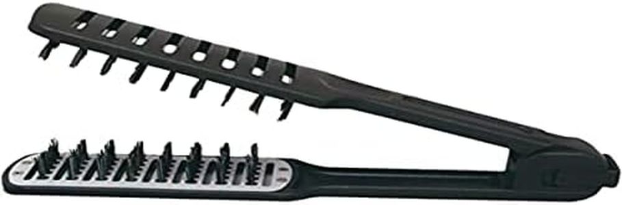Eurostil Negro Doble Jabali Cepillo Alisado-Secador 1 un. Unisex Adulto, Único (8423029021542)
