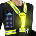 AVANTO LED Reflective Vest, Original, USB-C, High Visibility Safety Vest, Reflective Gear with Free Safety Courses, Running Lights for Runners, Dog Walking, Biking, Motorcycle, Driver, Yellow,