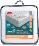 Tontine Comfortech Anti Stain Queen Bed Mattress Protector Home Bedding White