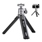 Fotopro Desktop Tripod All Metal Material Aluminum Alloy 360 Degree Ball Head 1/4 Inch Screw Mini Portable Table Tripod for Cell Phone DSLR Camera Travel Photograph Vlog Video