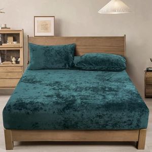 PHF Truly Velvet Fitted Sheet Only California King Size, Luxury Super Soft Cozy Comfy Flannel Bottom Sheet with 15" Deep Pocket, Suitable for Fall Winter and Spring, No Pillowcases, Teal