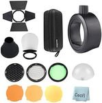 Godox AK-R1 Round Head Accessories Kit + Godox S-R1 Flash Head Adapter for Godox V860II V850II TT685 TT600, Canon Nikon Sony Flash Speedlite