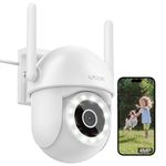 Little elf Outdoor Security Camera, 4MP Camera Surveillance Exterieur with 360° Motion Tracking, Home Security Cameras Wireless Outdoor with Color Night Vision, Motion Detection & Siren, APP, Alexa