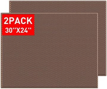 kaxionage Cat Litter Mat, Litter Box Mat,Honeycomb Double Layer Trapping Litter Mat Design,Waterproof Urine Proof Kitty Litter Mat,Easy Clean Scatter Control