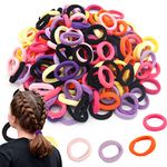 200Pcs Hair Ties Kids, Colorful Hair Elastics Seamless Small Hair Elastics Hair Ties for Toddler Kids Girls