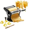 ROSSETTO Machine à pâtes manuelle avec séchoir– Machine à pâtes en acier inoxydable avec 9 épaisseurs de pâte et 2 largeurs de coupe – Pour lasagnes, spaghettis, fettuccine – Raviolis