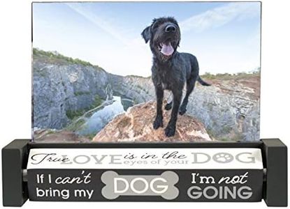 Malden International Designs Cadre photo en bois MDF avec citations en forme de chien 10 x 15 cm