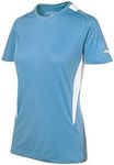 Mizuno Fastpitch Softball Crew Neck Jersey, girls, Jersey, 350719, Light Blue/Columbia-White, Youth Medium