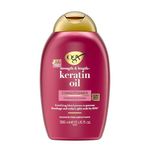 OGX Strength & Length + Keratin Oil Fortifying Anti-Frizz Conditioner for Damaged Hair & Split Ends, with Keratin Proteins & Argan Oil, Paraben-Free, Sulfate-Free Surfactants -385ml