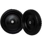 13” Flat-Free Tires for Cart,Solid Polyurethane Wheels for Hand Truck Garden Cart Trolleys,with 5/8” Axle 2.16” Offset Hub 3.15” Tire Width 600 lbs Capacity, 2pack