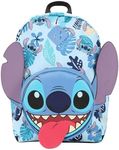 Disney Stitch 3D Character 17” Backpack, Stitch Big Face, OSFA, Custom