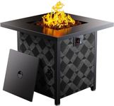 Ciays Propane Fire Pits 28″ Outdoor Gas Fire Pit, 50,000 BTU Square Fire Pit Table with Lava Rocks, 2-in-1 Fire Table with Removable Lid, CSA-Certified for Outside Patio, Parties, Backyard, Garden