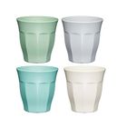 Colourworks Melamine Plastic Cups, Set of 4 Picnic Mugs, 280ml, Classic Colour