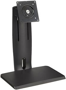 Amazon Basics LCD Computer Monitor Free-Standing Desk Stand Riser, Height Adjustable with Tilt, Swivel, 360° Rotation