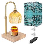 Candle Warmer Lamp, Dimmable Electric Wax Melt Warmer with Timer for Yankee Candle Large Jar Candle, Adjustable Height Candle Warmer Mother's Day Gifts for Mom Home Decor House Warming Gifts New Home