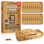 Trap a Pest - CockRoach Traps Indoor Sticky (18 Pack) - Glue Traps for Roaches Bug Traps with Roach Bait Traps - Long Lasting Non-Toxic - Children and Pet Friendly