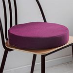 FANSU Memory Foam Seat Cushion for Armchair, Non-Slip Booster Cushion Comfort Chair Seat Pad for Indoors Outdoors Car Office Sofa - Round (40X40x8cm,Purple)
