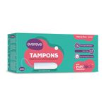 Evereve Tampons, For Heavy Menstrual flow, 20 pcs, Super absorption, Safe, Soft & Comfortable, Stain-free periods, Rash-free, Prevents odour, FDA approved, Biodegradable