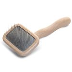 Chris Christensen Dog Brush, Mark I Extra Small Slicker Brush, Groom Like a Professional, Stainless Steel Pins, Lightweight Beech Wood Body, Ground and Polished Tips