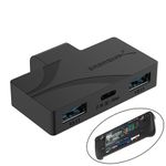 SABRENT USB Type-C 3-Port Gaming Hub for Steam Deck | 5Gbps USB 3.2, Dual USB-A Ports, PD Charging, Compact Design (HB-STDK)